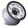 Black Rhino VOYAGER SILVER MACHINED FACE W/ MATTE BLACK LIP Alloy Wheel - 17X8.5 - 5X127 - CB: 71.5 - ET-10