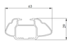 Summit Premium Roof Tent Compatible Aluminium Multi-Fit Roof Bar System - 1.3m - Std Foot - SURT-094