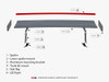 Maxton Carbon Spoiler With Upper Swan Mounting + LED BMW 1 M E82