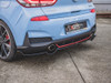 Maxton Central Rear Splitter (Vertical Bars) Hyundai I30 N Mk3 Hatchback