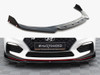 Maxton Front Splitter V.6 + Flaps Hyundai I30 N Mk3 Hatchback / Fastback