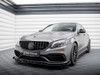 Maxton Street PRO Front Splitter + Flaps Mercedes-AMG C63 Sedan / Estate W205 Facelift