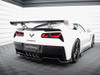 Maxton Carbon Spoiler With Internal Brackets Uprights Chevrolet Corvette Stingray / Grand Sport C7