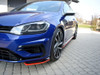 Maxton Front Splitter V.8 VW Golf 7 R / R-Line Facelift - Carbon Look