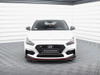 Maxton Street PRO Front Splitter Hyundai I30 N Mk3 Hatchback / Fastback - Black-Red
