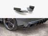 Maxton Street PRO Rear Side Splitters + Flaps Audi RS3 8V Sportback - Black-Red + Gloss Flaps