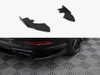 Maxton Street Pro Rear Side Splitters + Flaps Audi RS3 Sedan 8V Facelift - Black-Red + Gloss Flaps