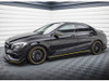 Maxton Street PRO Side Skirts Diffusers + Flaps Mercedes-AMG CLA 45 C117 Facelift - Black-Red + Gloss Flaps
