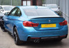 BMW 4 Series F32/F33/F36 GLOSS BLACK TWIN LEFT EXIT EXHAUST DIFFUSER - V2