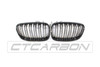 BMW F20 1 SERIES PRE-LCI DOUBLE SLAT BLACK GRILLES - BLAK BY CT CARBON