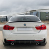 BMW 4 SERIES F32/F33/F36 GLOSS BLACK DUAL EXIT EXHAUST DIFFUSER - V2