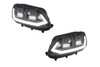 VW Caddy 2010-2015 Black Inner Front Headlights with LED Indicators