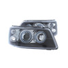 VW Transporter 2003-2009 T5 Upgraded Black Inner Halo / Angel Eye Headlight Set
