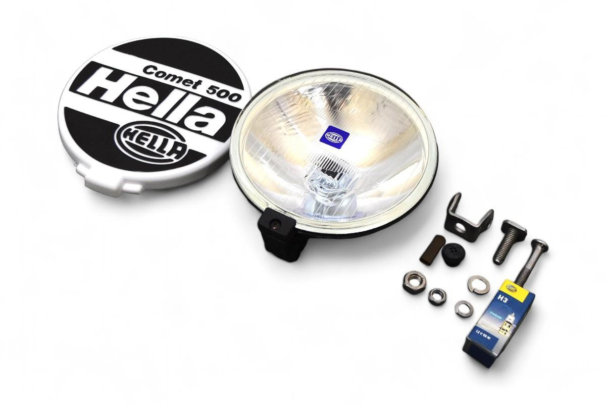 Hella Commet 500 - 6" / 163mm - Halogen High beam Spot Lights Headlamps with Cap