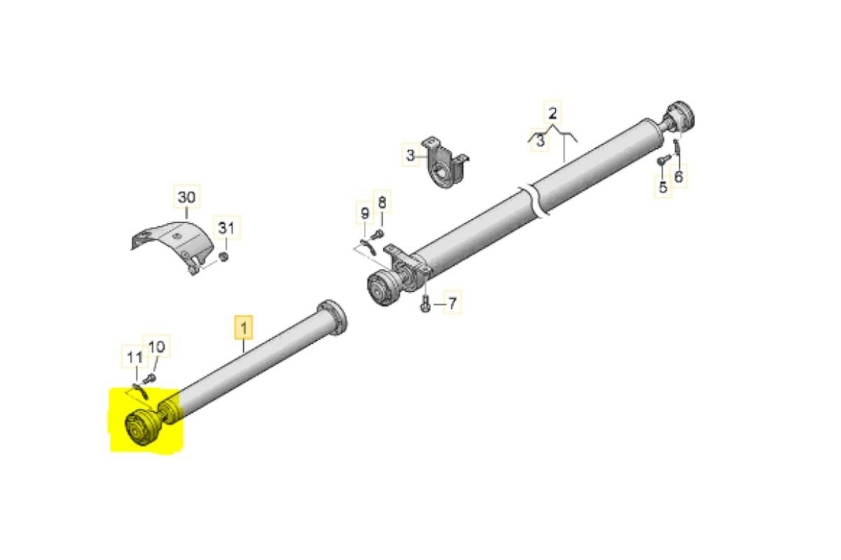 Front Propshaft CV Joint for VW T5 and T6 4Motion Transporter