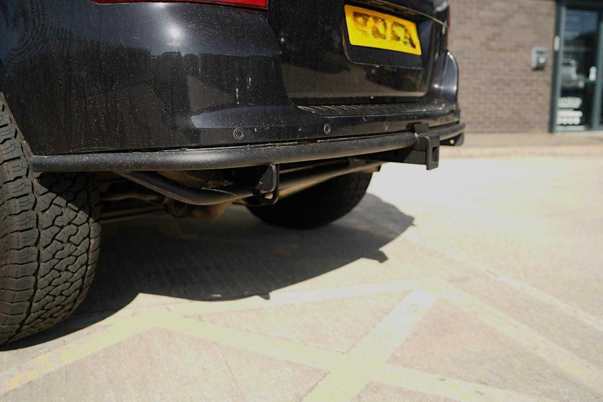 Porsche Cayenne 955 Darkside Overland Rear Tubular Bumper with Hitch Receiver Porsche Cayenne 955 Darkside Overland Rear Tubular Bumper with Hitch Receiver