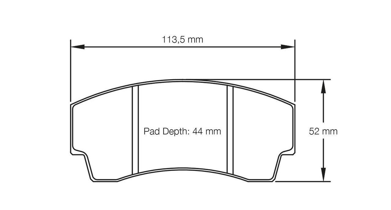 Pagid S2127 RS 42 Brake Pads for AP Racing CP3345 D44 & Alcon H type [4463] D40 / D44 / D48 - E212742010
