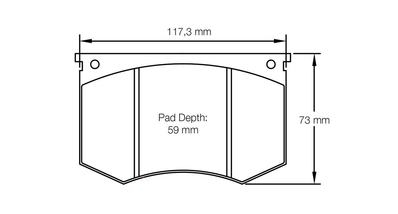 Pagid S1195 RSH 29E Front Brake Pads for AC Greyhound / Ford GT 40 - S1195H29E01 Pagid S1195 RSH 29E Front Brake Pads for AC Greyhound / Ford GT 40 - S1195H29E01
