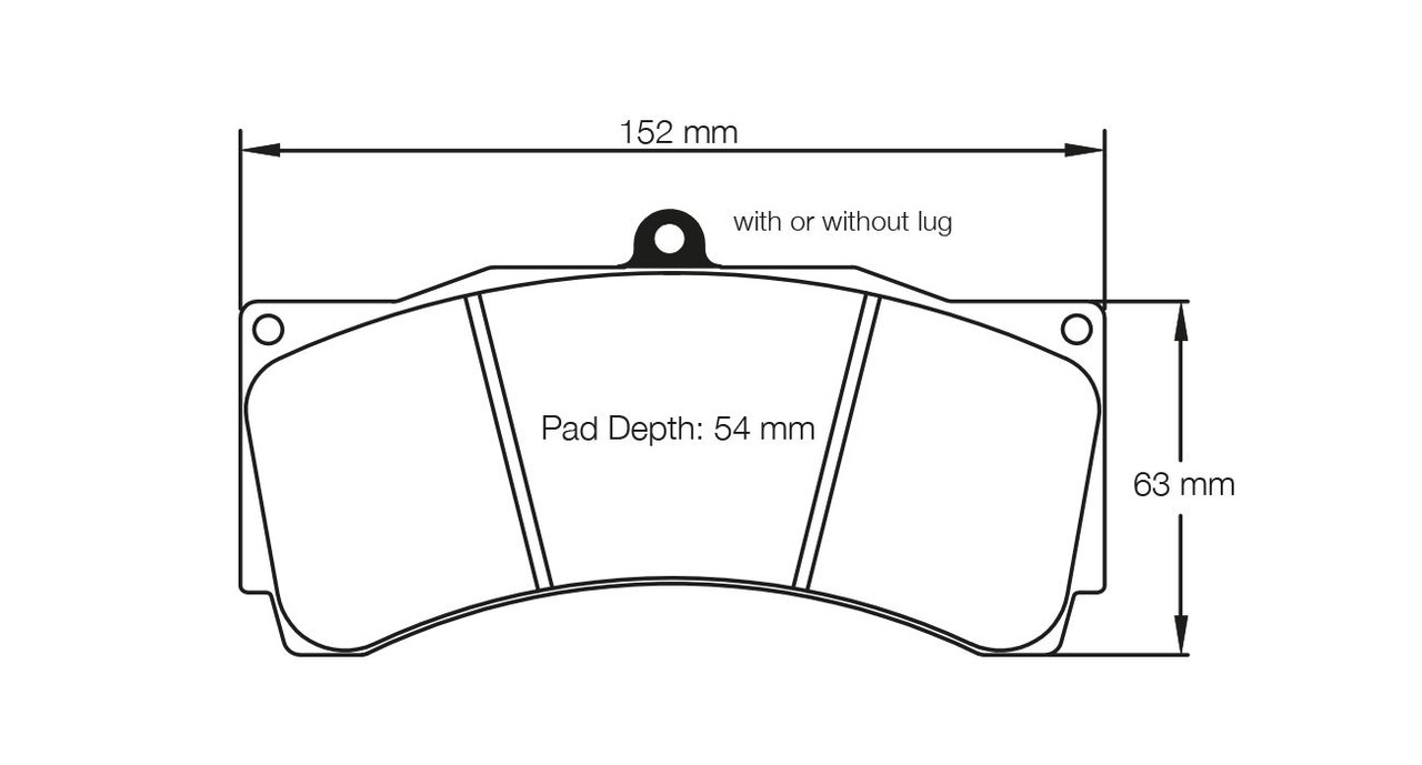 Pagid S1539 RSL 2E Front Brake Pads for TCR Race Cars - S1539L2E001