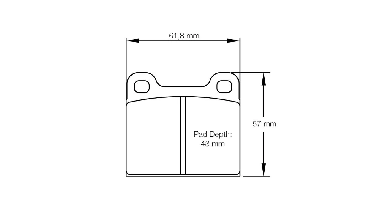 Pagid S4304 RSH 42 Brake Pads for Brembo 07.1715. [type 62 family] Calipers - S4304H42001