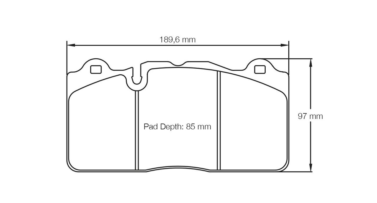 Pagid S8091 RSL 19 Front Brake Pads for Brembo XA5.71.xx 6 piston D85 Caliper - E8091R1901