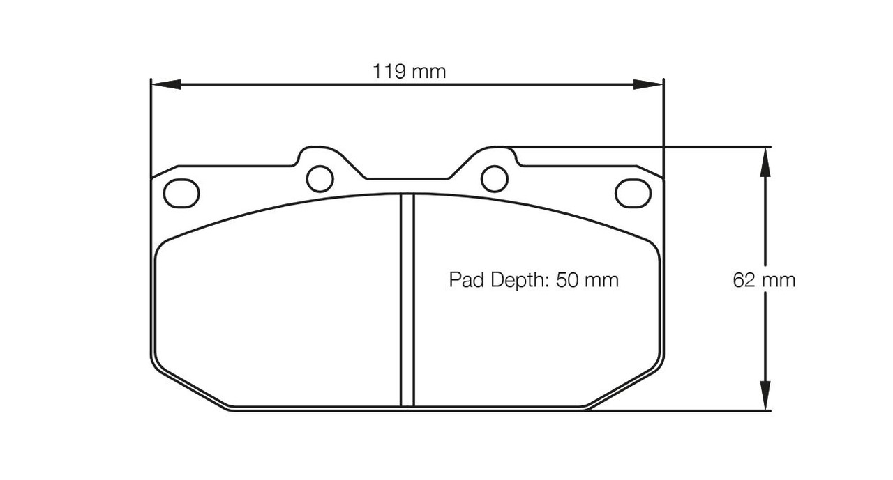 Pagid S1406 RSL 1 Front Brake Pads for Mitsubishi 3000 GT VR4 / Nissan 300ZX - S1406L01001