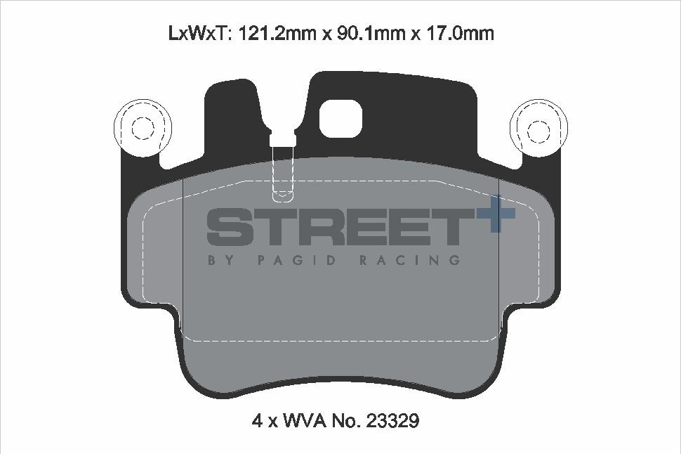 Pagid Racing Street+ Porsche 911 (996) Brake Pad Set - T8028SP2001