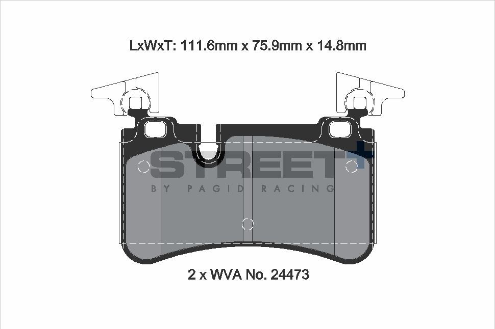 Pagid Racing Street+ Mercedes CLK / E-Class / SLK Rear Brake Pad Set - T8074SP2001