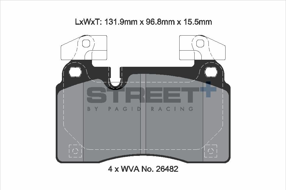 Pagid Racing Street+ Nio EC6 EV Front Brake Pad Set - T8312SP2001