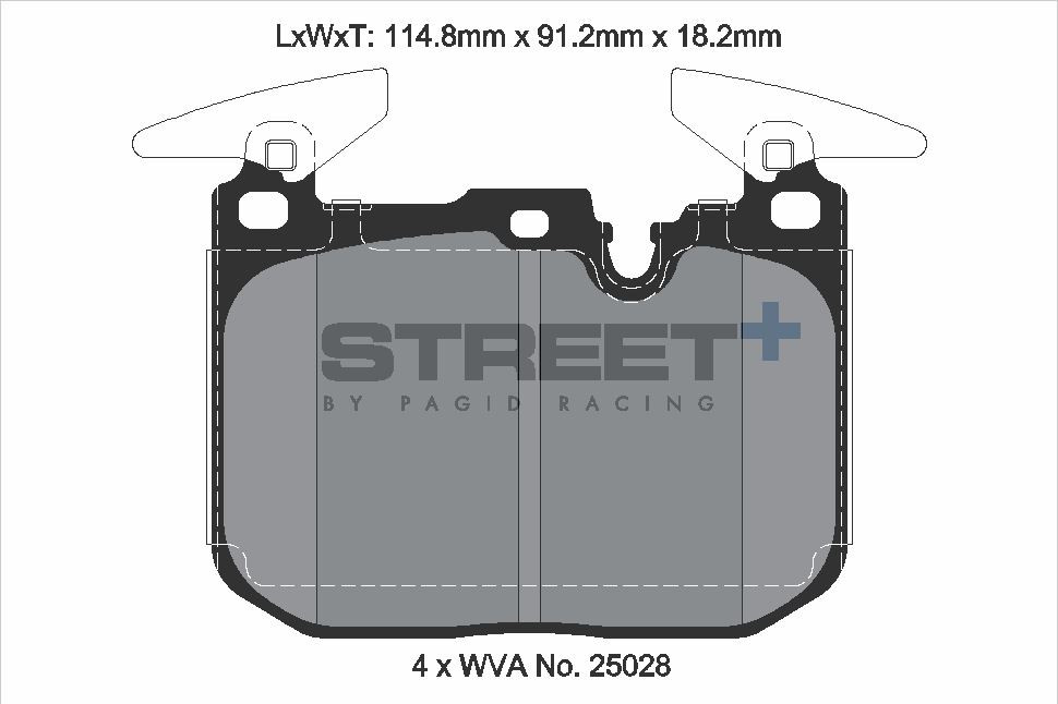 Pagid Racing Street+ BMW 1 / 2 / 3 / 4 F Series Front Brake Pad Set - T8104SP2001 Pagid Racing Street+ BMW 1 / 2 / 3 / 4 F Series Front Brake Pad Set - T8104SP2001