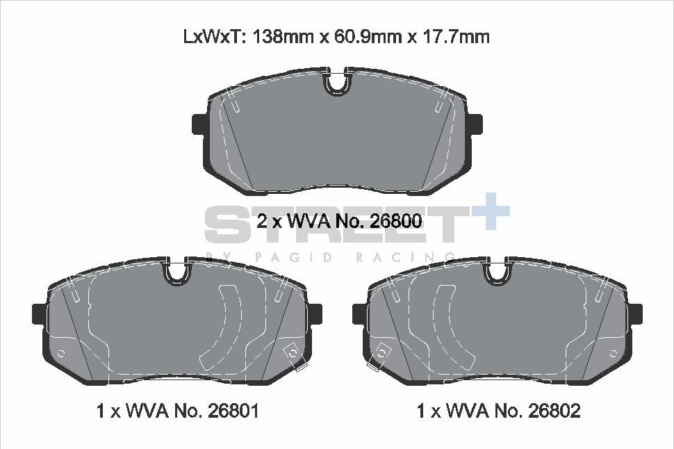 Pagid Racing Street+ Hyundai i20 N Front Brake Pad Set - T8238SP2001