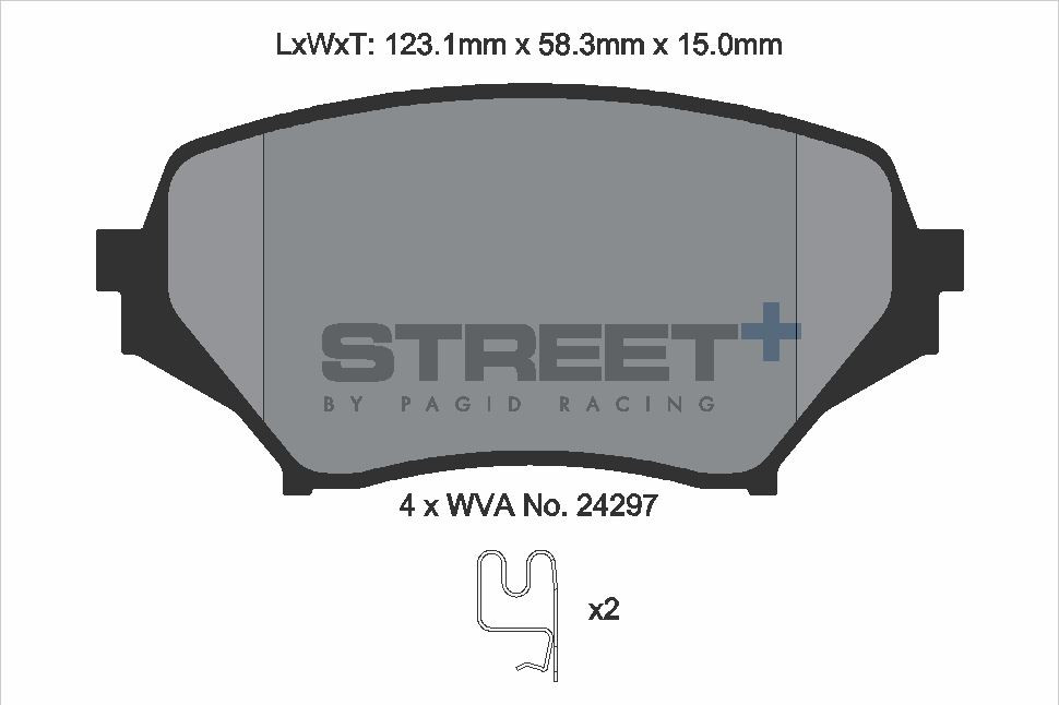 Pagid Racing Street+ Mazda Mx-5 NC Front Brake Pad Set - T8301SP2001 Pagid Racing Street+ Mazda Mx-5 NC Front Brake Pad Set - T8301SP2001