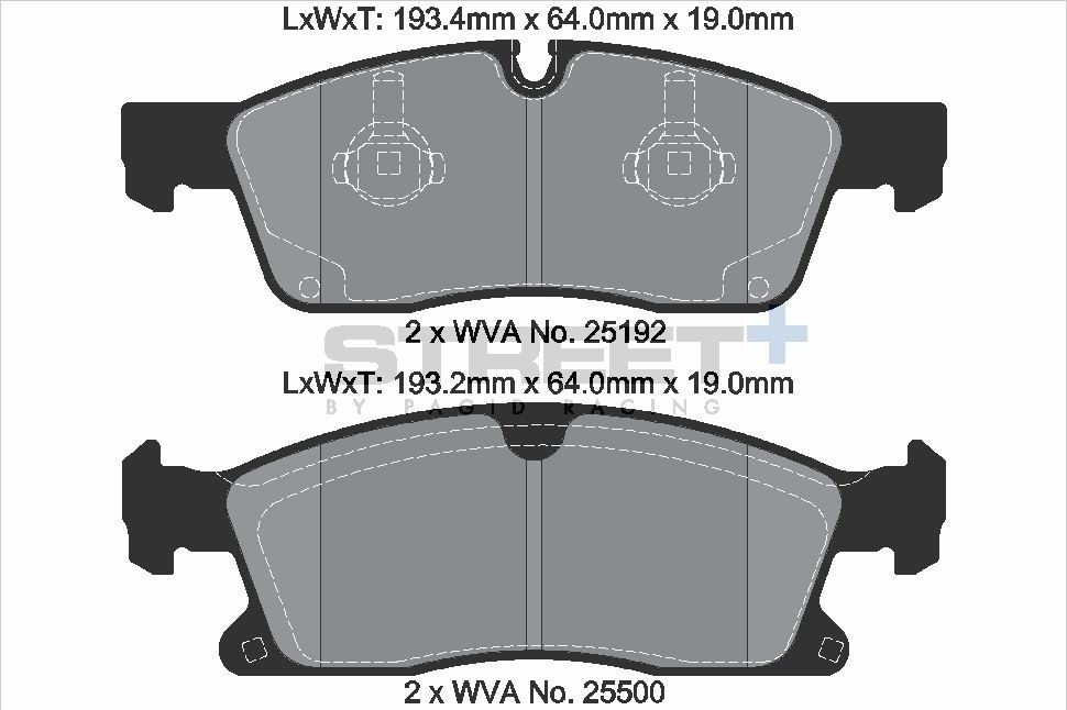 Pagid Racing Street+ Mercedes GL-Class / GLE / GLS Front Brake Pad Set - T8112SP2001