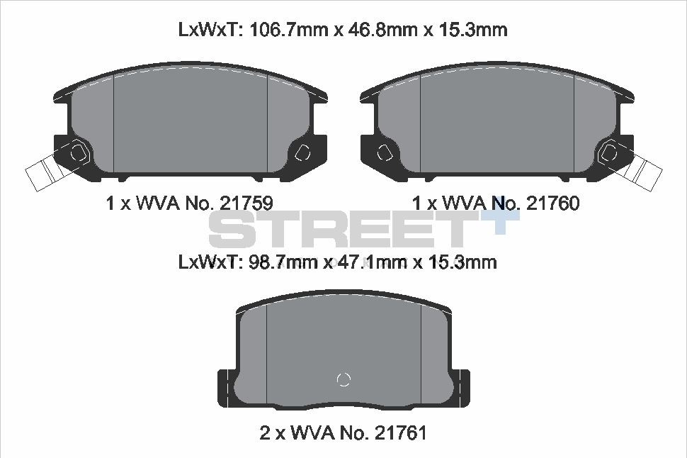 Pagid Racing Street+ Toyota MR2 Mk1 / Mk2 Rear Brake Pad Set - T8307SP2001