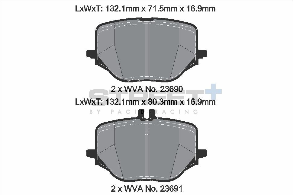 Pagid Racing Street+ Mercedes GLX (X254) Rear Brake Pad Set - T8314SP2001 Pagid Racing Street+ Mercedes GLX (X254) Rear Brake Pad Set - T8314SP2001