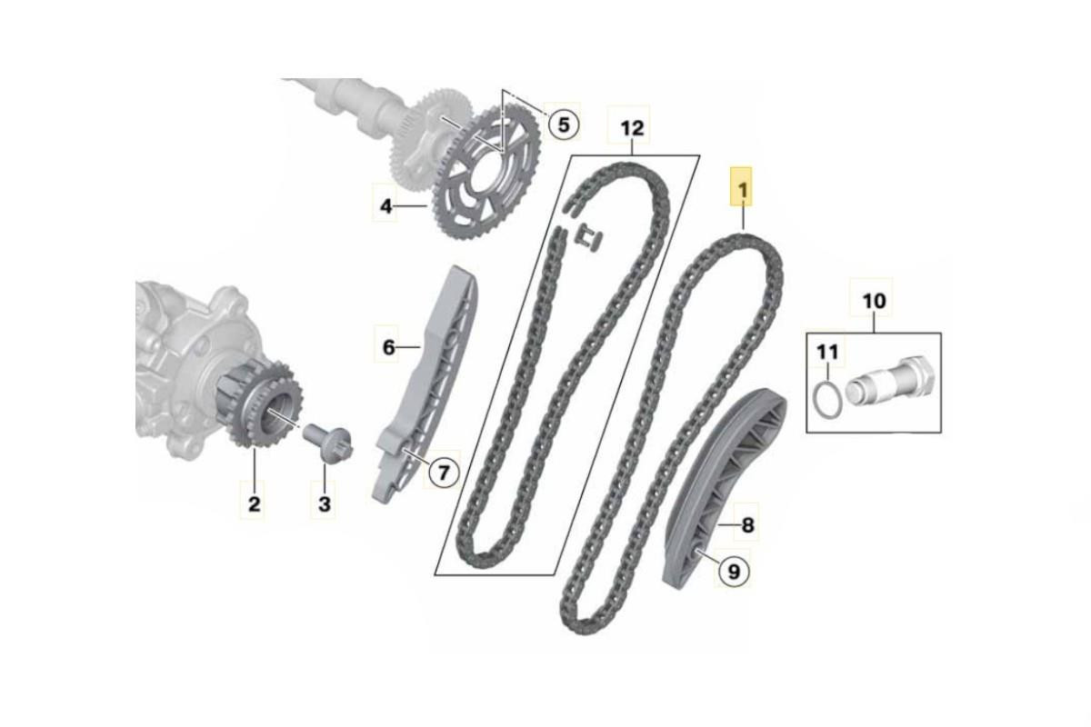 Genuine Mini N47 Complete Timing Chain Kit Genuine Mini N47 Complete Timing Chain Kit