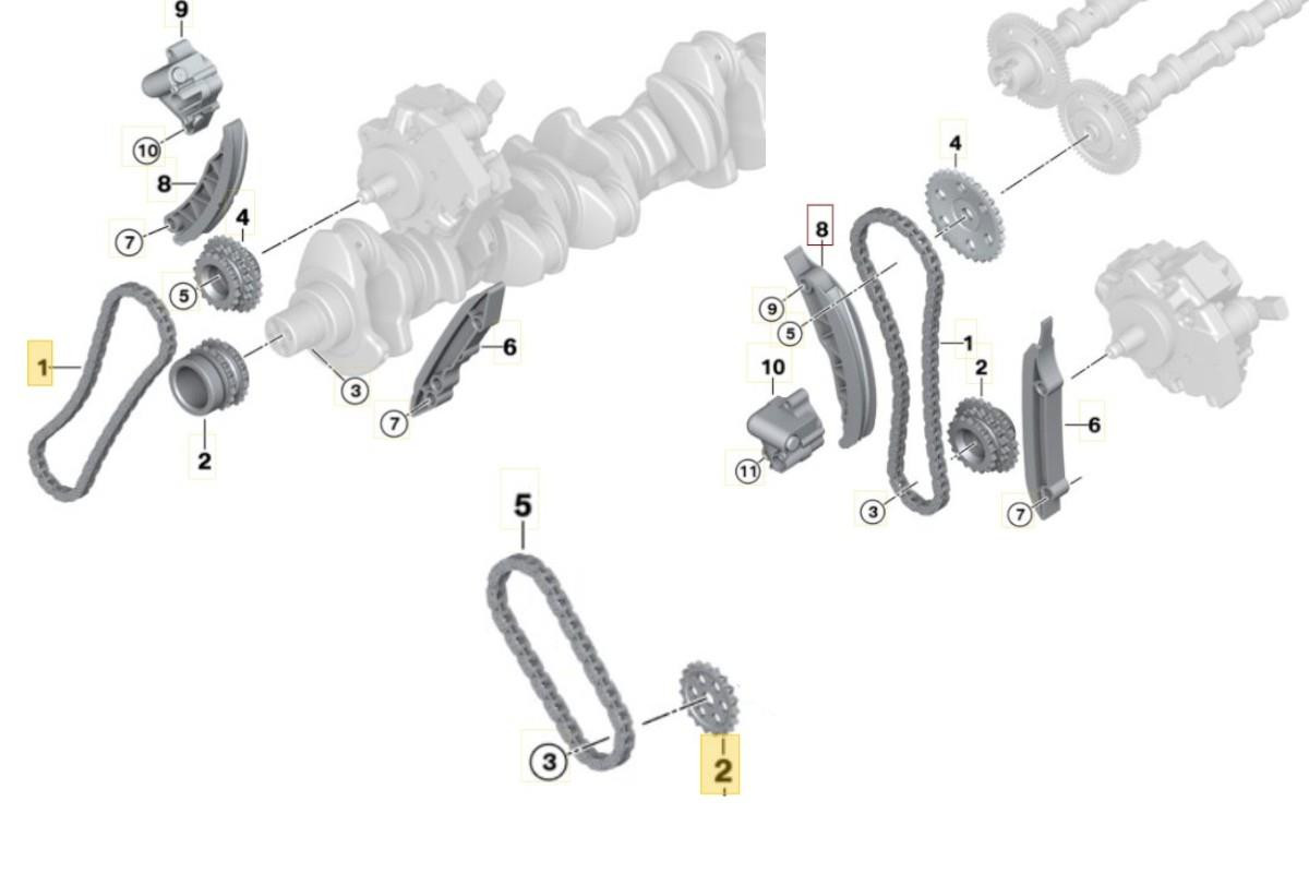 Genuine BMW M57N2 Complete Timing Chain Kit incl. Fitting Kit Genuine BMW M57N2 Complete Timing Chain Kit incl. Fitting Kit