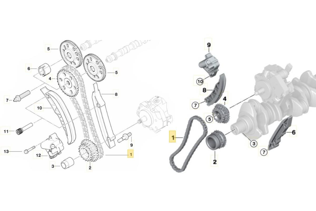 Genuine BMW M47N Complete Timing Chain Kit incl. Fitting Kit