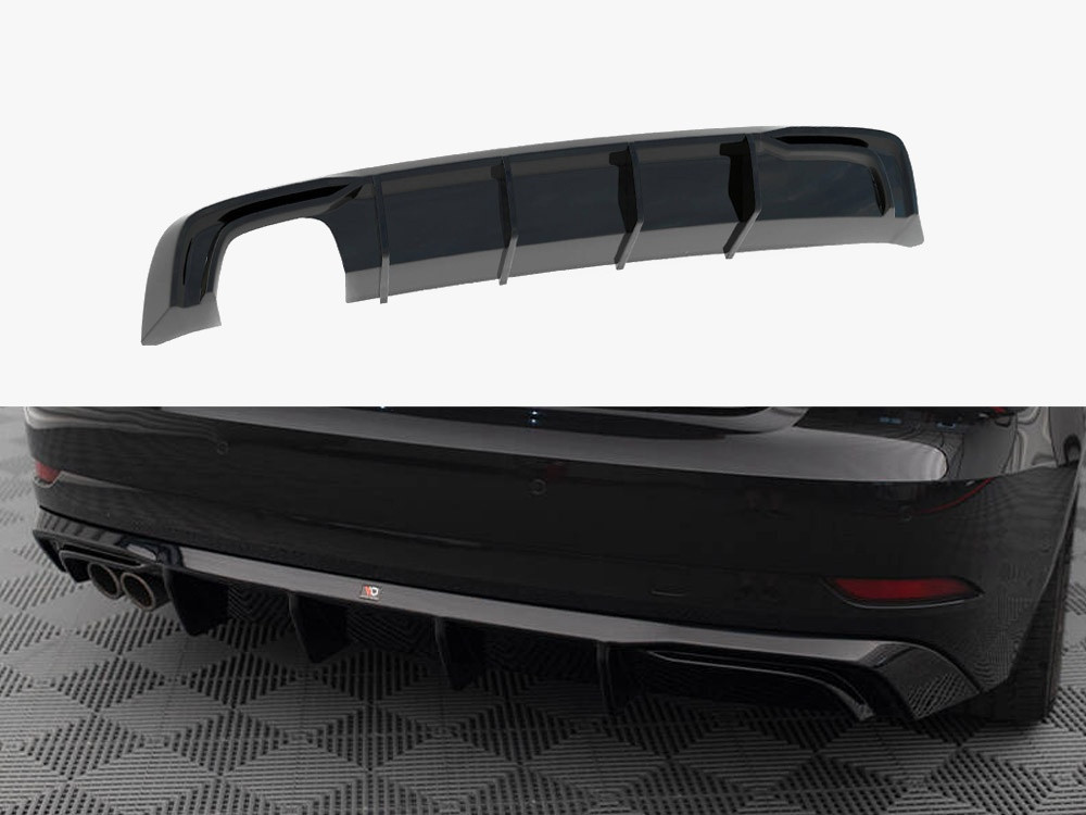 Maxton Rear Valance Audi A3 Sportback 8V Facelift (Version with double exhaust tip) Maxton Rear Valance Audi A3 Sportback 8V Facelift (Version with double exhaust tip)