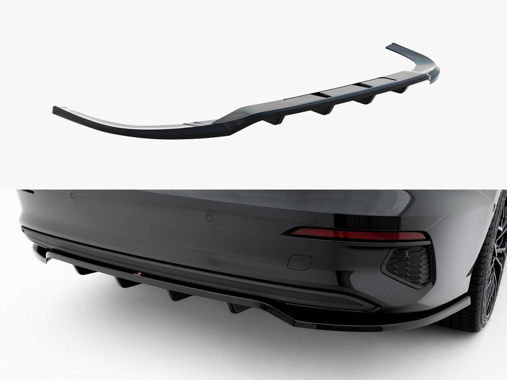 Maxton Rear Splitter (Vertical Bars) Audi A3 Sedan 8Y - Darkside