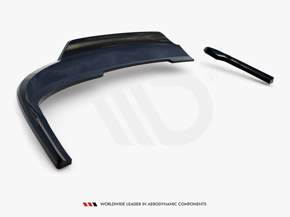 Maxton Central Rear Splitter (Vertical Bars) Audi A4 Competition B8 Facelift
