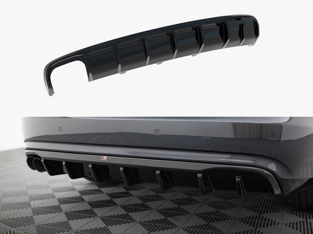 Maxton Rear Valance Audi A4 B8 Facelift (Single side dual exhaust version)