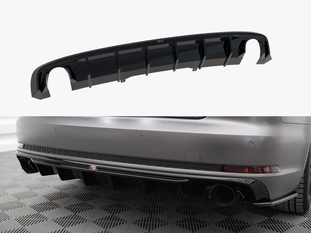 Maxton Rear Valance Audi A4 S-Line B9 (Version with single exhaust tips on both sides) Maxton Rear Valance Audi A4 S-Line B9 (Version with single exhaust tips on both sides)