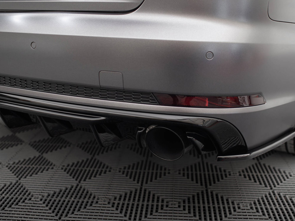 Maxton Rear Valance Audi A4 S-Line B9 (Version with single exhaust tips on both sides) Maxton Rear Valance Audi A4 S-Line B9 (Version with single exhaust tips on both sides)