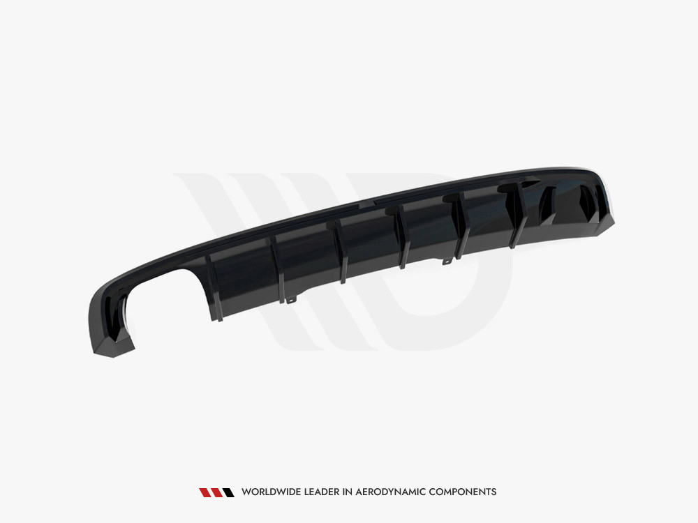 Maxton Rear Valance Audi A4 S-Line B9 (Version with dual exhaust tips on one side)