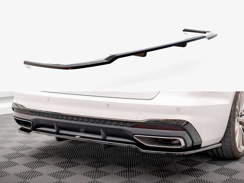 Maxton Central Rear Splitter (Vertical Bars) Audi A4 S-Line B9 Facelift