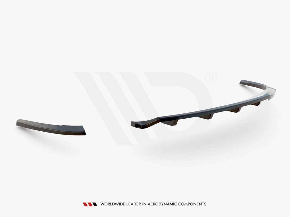 Maxton Central Rear Splitter (Vertical Bars) Audi A5 Coupe 8T Facelift