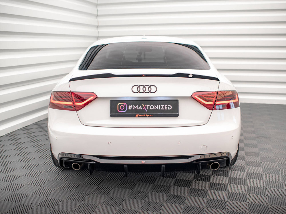 Maxton Rear Valance Audi A5 8T Facelift (Version with single exhausts on both sides) Maxton Rear Valance Audi A5 8T Facelift (Version with single exhausts on both sides)