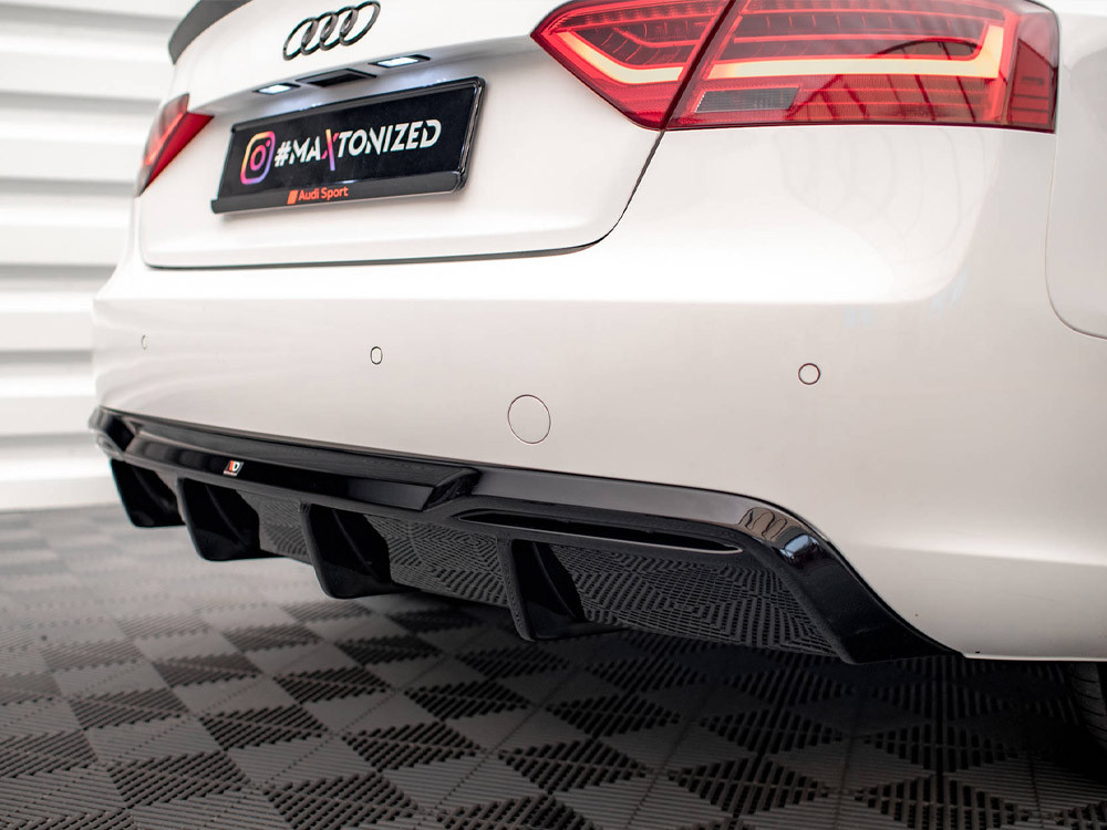 Maxton Rear Valance Audi A5 8T Facelift (Version with dual exhausts on one side)