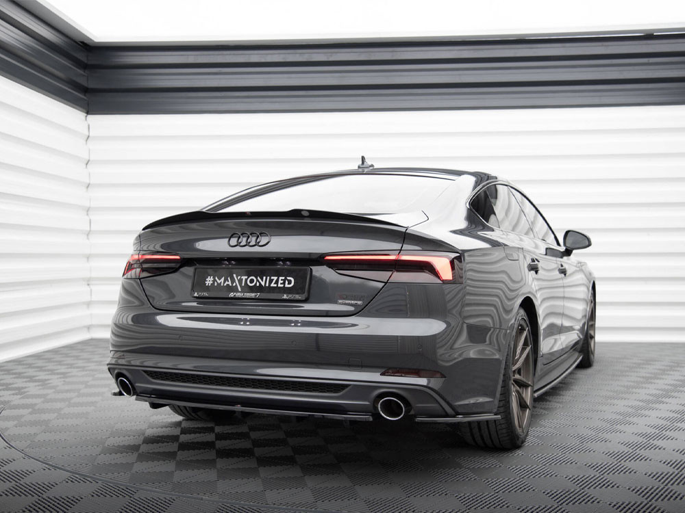 Maxton Central Rear Splitter (Vertical Bars) Audi A5 S-Line F5 Coupe / Sportback Maxton Central Rear Splitter (Vertical Bars) Audi A5 S-Line F5 Coupe / Sportback